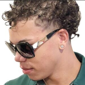 BURBERRY Black BE4160 Unisex Square Sunglasses Lens Size 58mm (116.2)